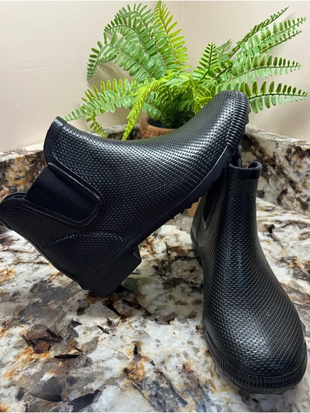 Cougar Black Women's Waterproof Chelsea Rain Boots